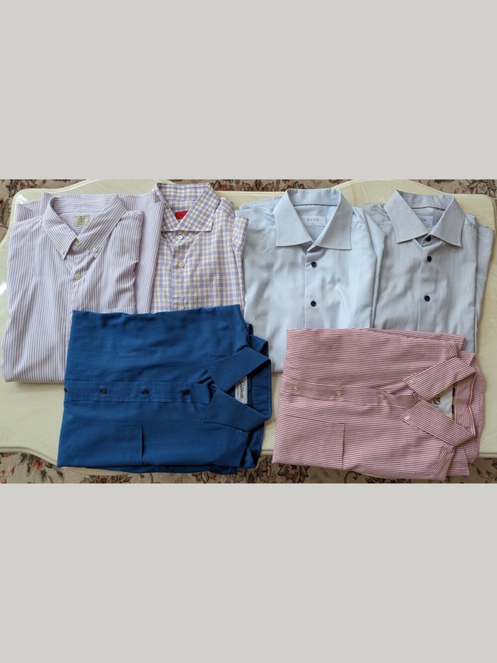 NWOT Men's Shirt Bundle Isaia Napoli Eton J. Crew Size US 16/16.5 (41/42 cm)